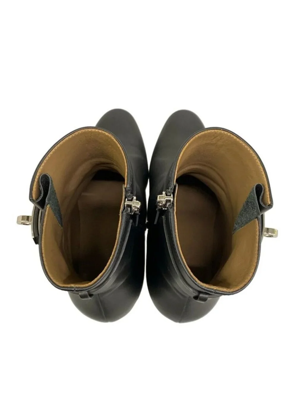 Hermes Short Boots 36.5 Saint Germain Black Silver Kelly Leather - Picture 8 of 14